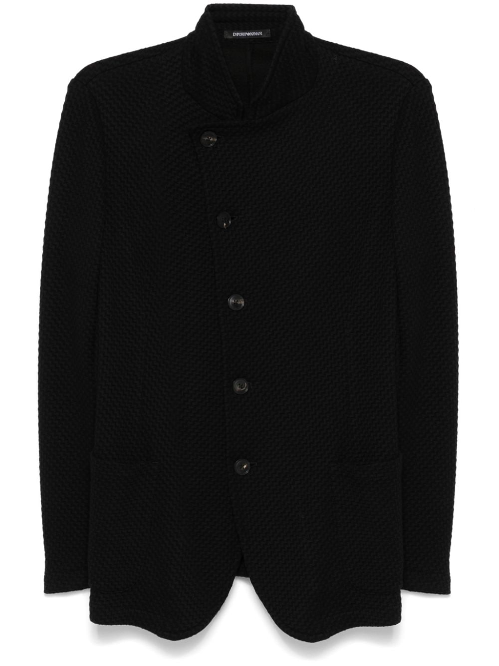 Emporio Armani Black 3D-Knit Jacket image 0