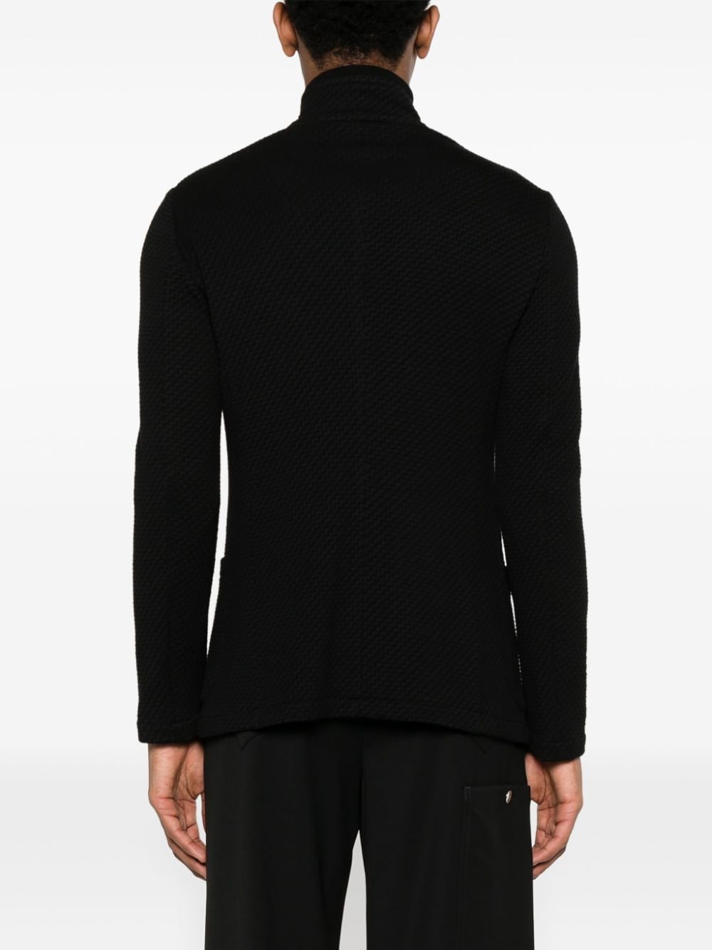 Emporio Armani Black 3D-Knit Jacket image 4