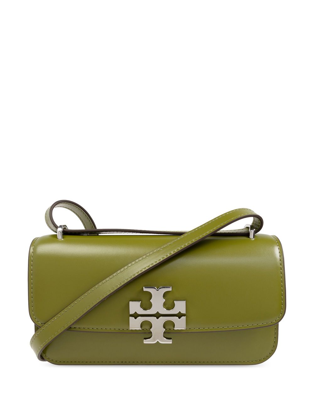 Tory Burch Green Calf Leather Foldover Top Handle Bag image 0