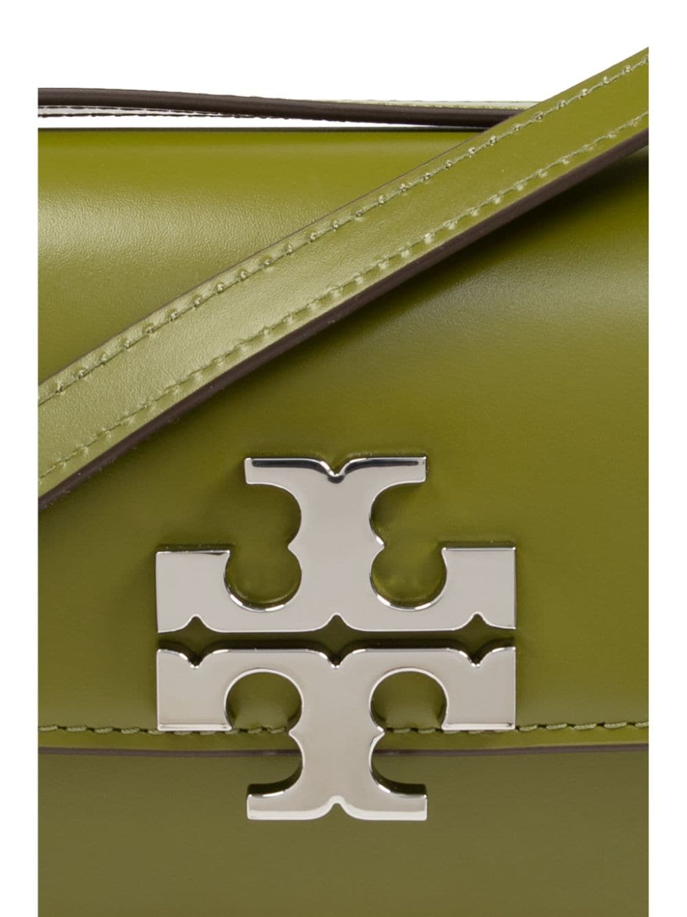 Tory Burch Green Calf Leather Foldover Top Handle Bag image 3