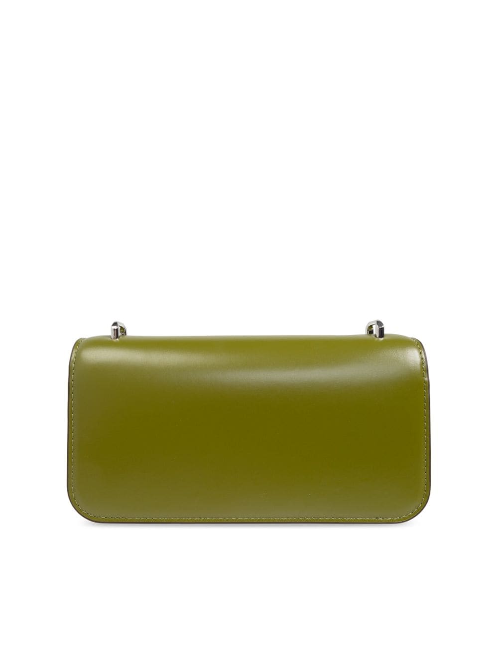 Tory Burch Green Calf Leather Foldover Top Handle Bag image 5