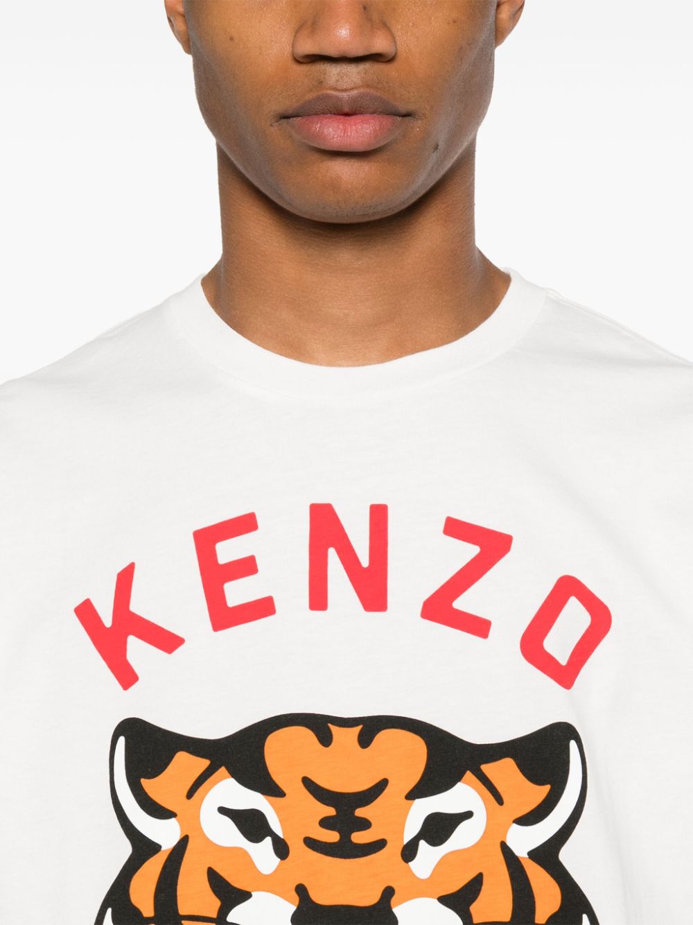 Kenzo Lucky Tiger White Organic Cotton T-Shirt image 1