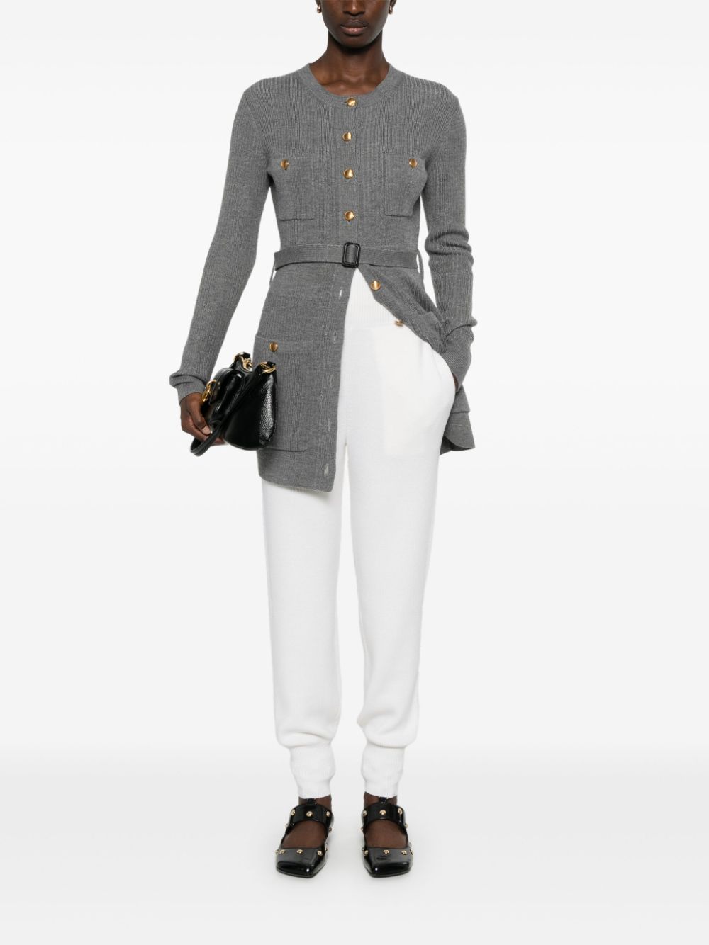 Chloè White Wool Trousers: High-Waisted, Tapered Leg image 4