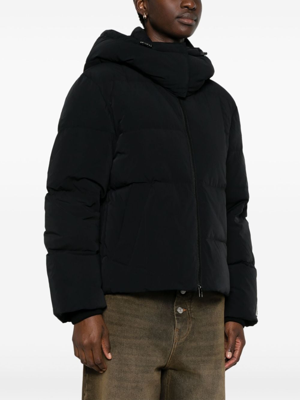 Kenzo Black Down-Filled Quilted Coat image 3