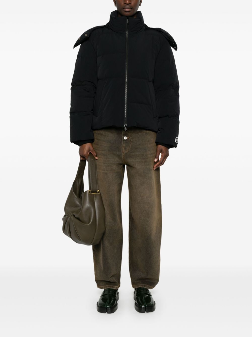 Kenzo Black Down-Filled Quilted Coat image 4