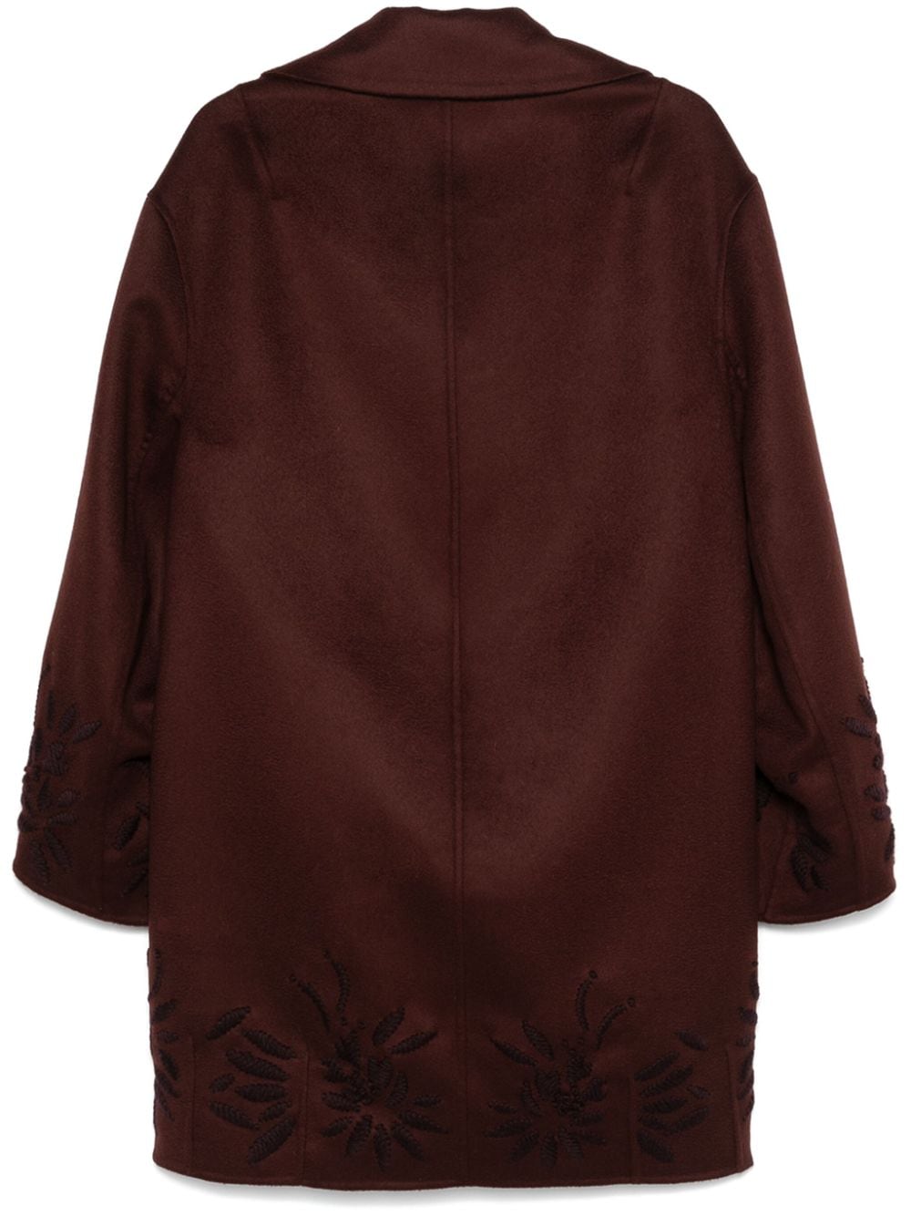 Ermanno Scervino Bordeaux Virgin Wool Coat image 1