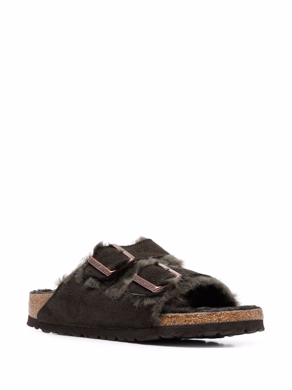 Birkenstock Arizona Shearling Sandals - Brown image 3