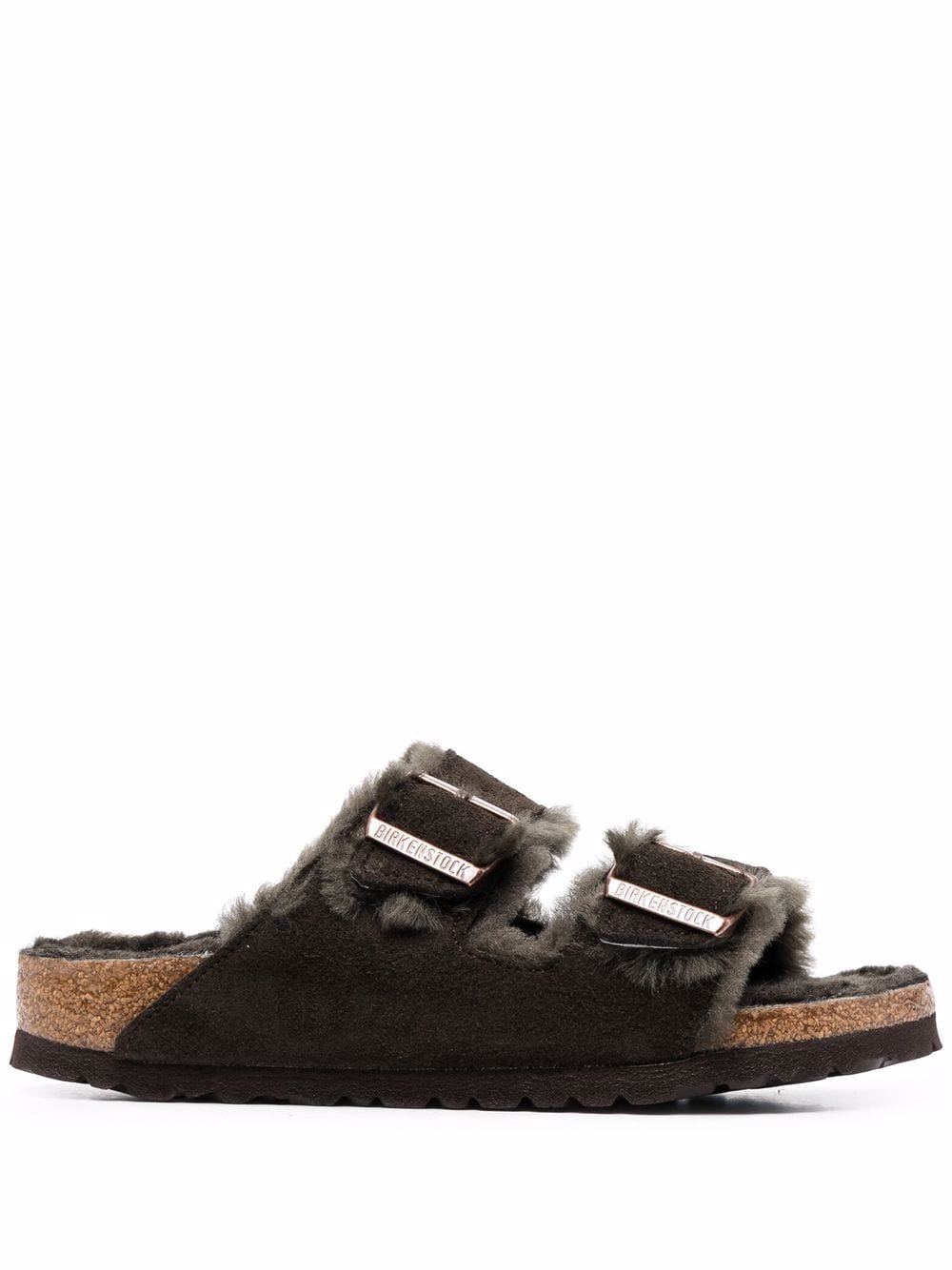 Birkenstock Arizona Shearling Sandals - Brown image 0