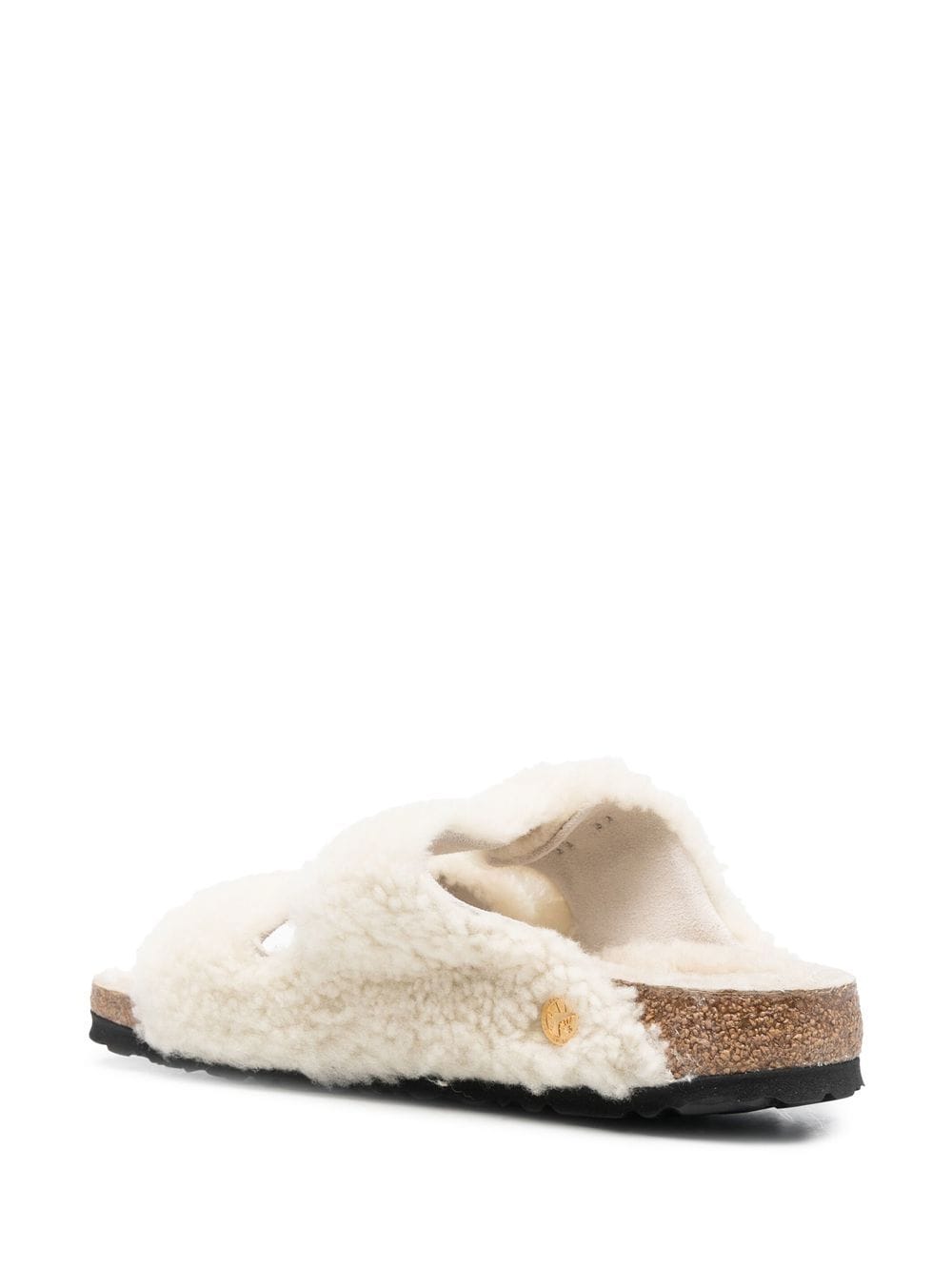 Birkenstock Shearling Double-Strap Sandals - White image 2