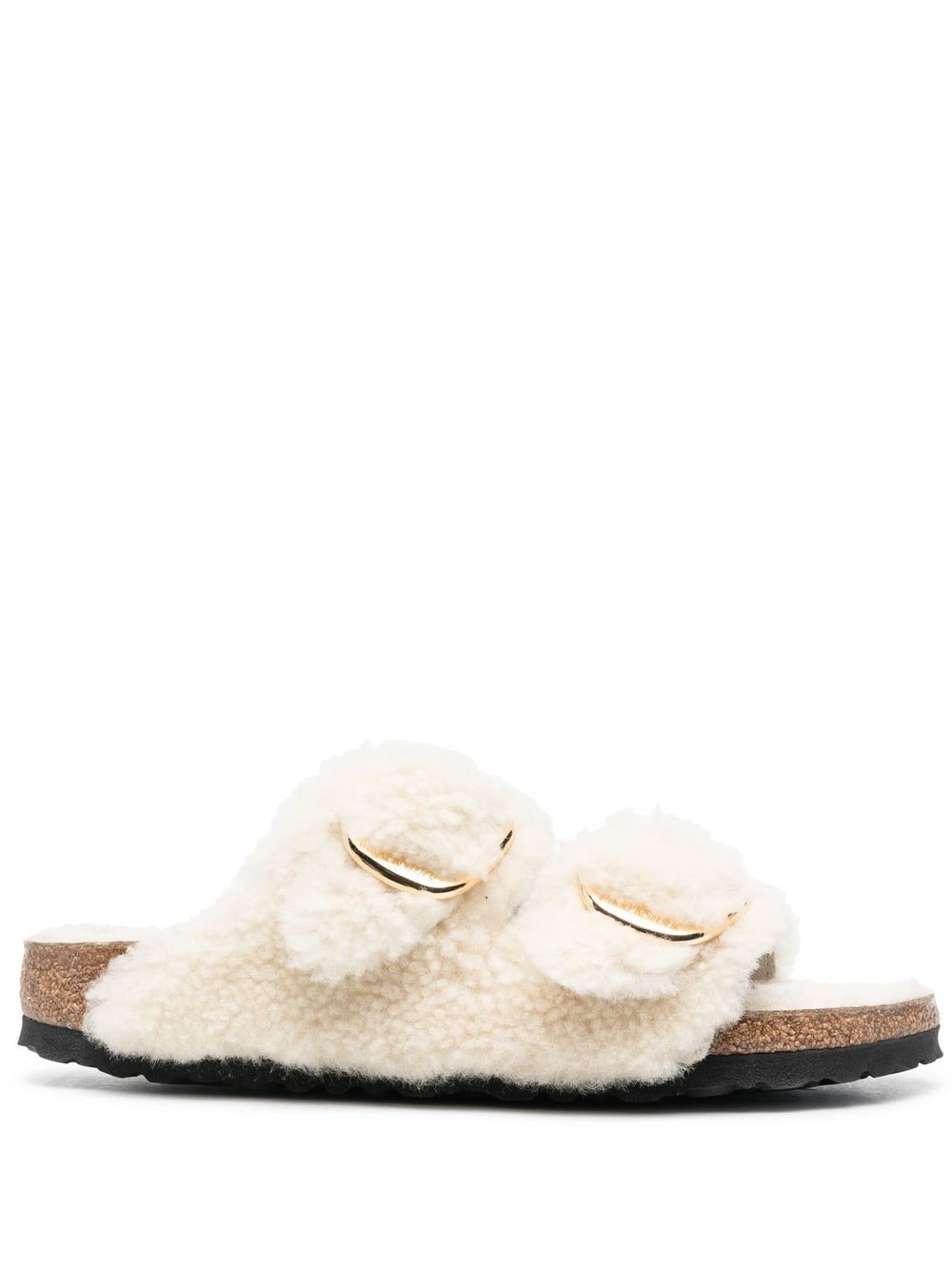 Birkenstock Shearling Double-Strap Sandals - White image 0