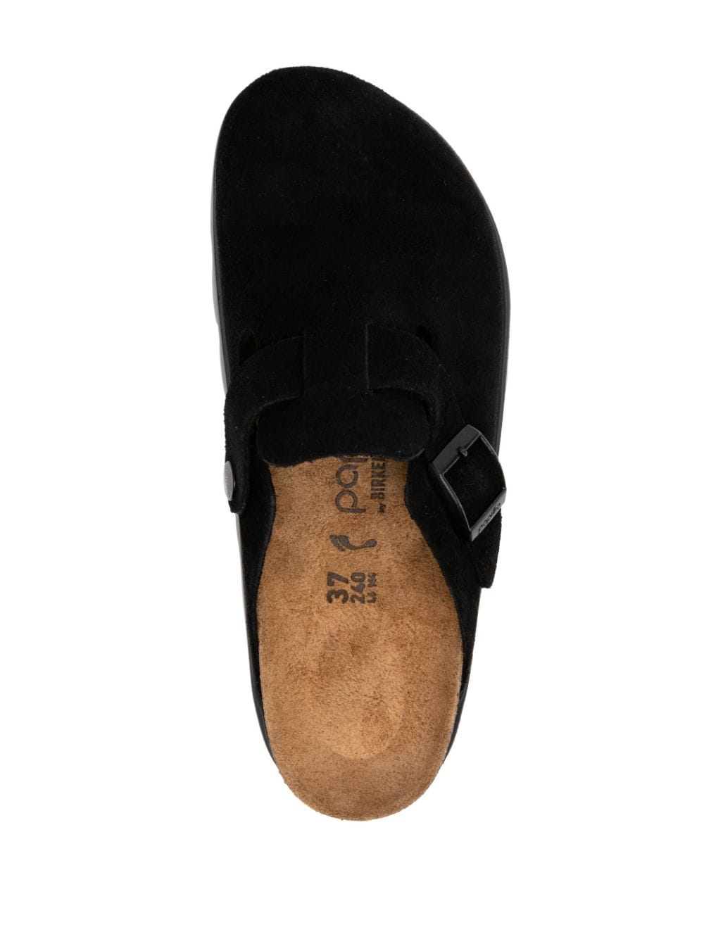 Birkenstock Black Suede Sandals with Decorative Buckle image 1