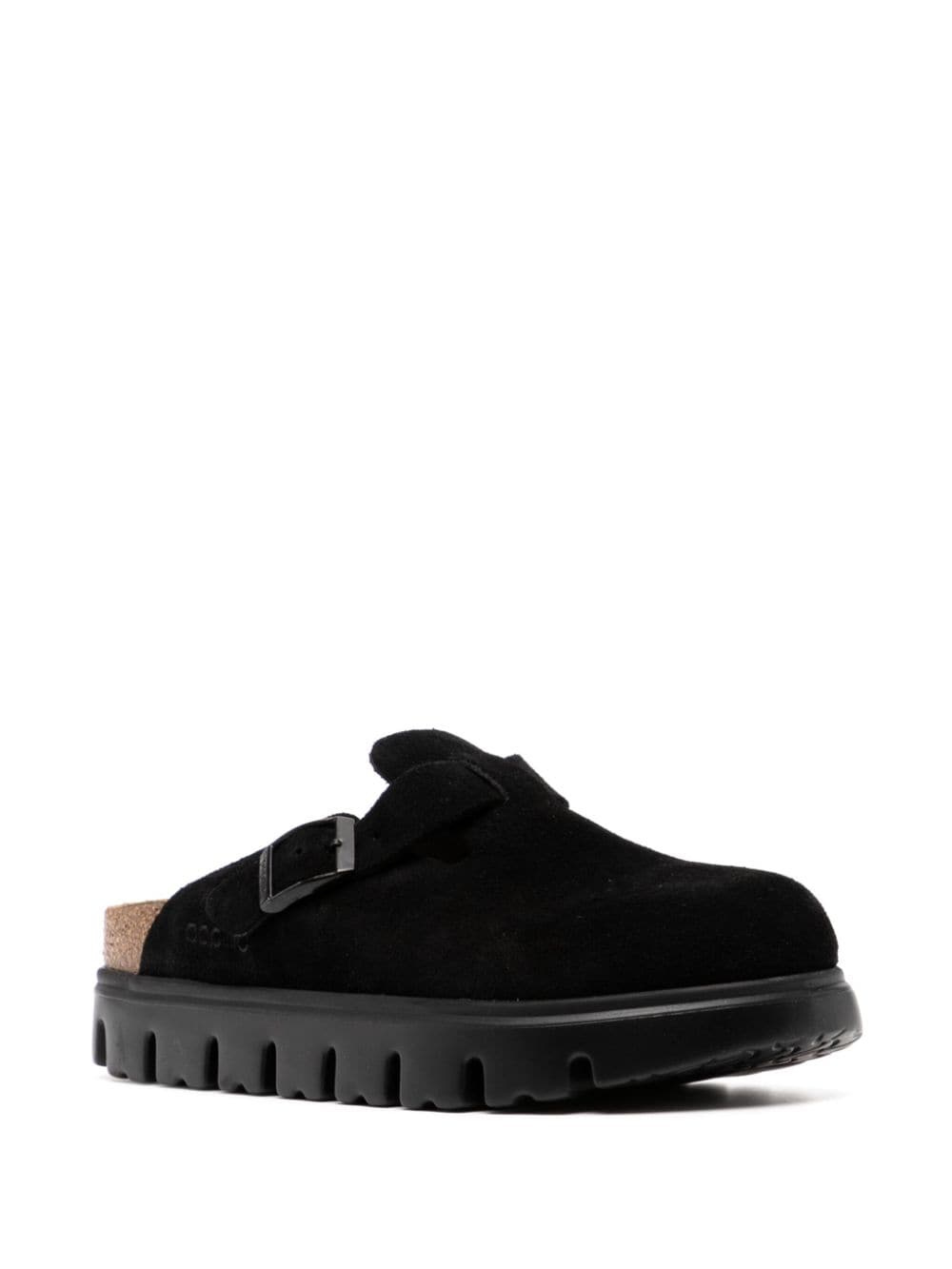 Birkenstock Black Suede Sandals with Decorative Buckle image 3