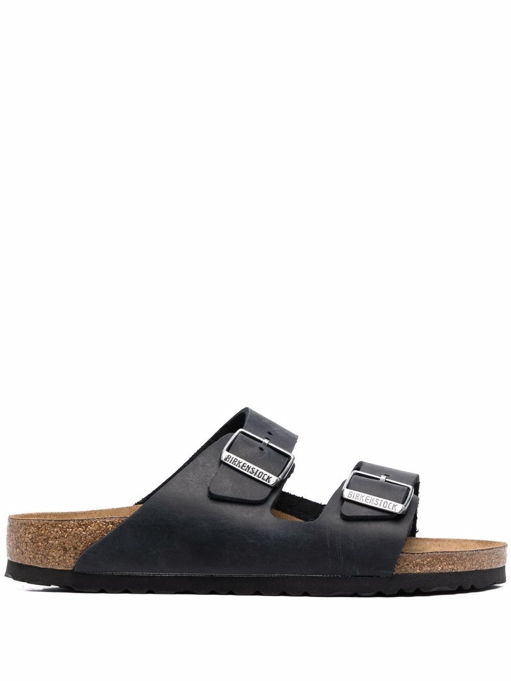 Birkenstock Black Leather Open Toe Sandals image 0