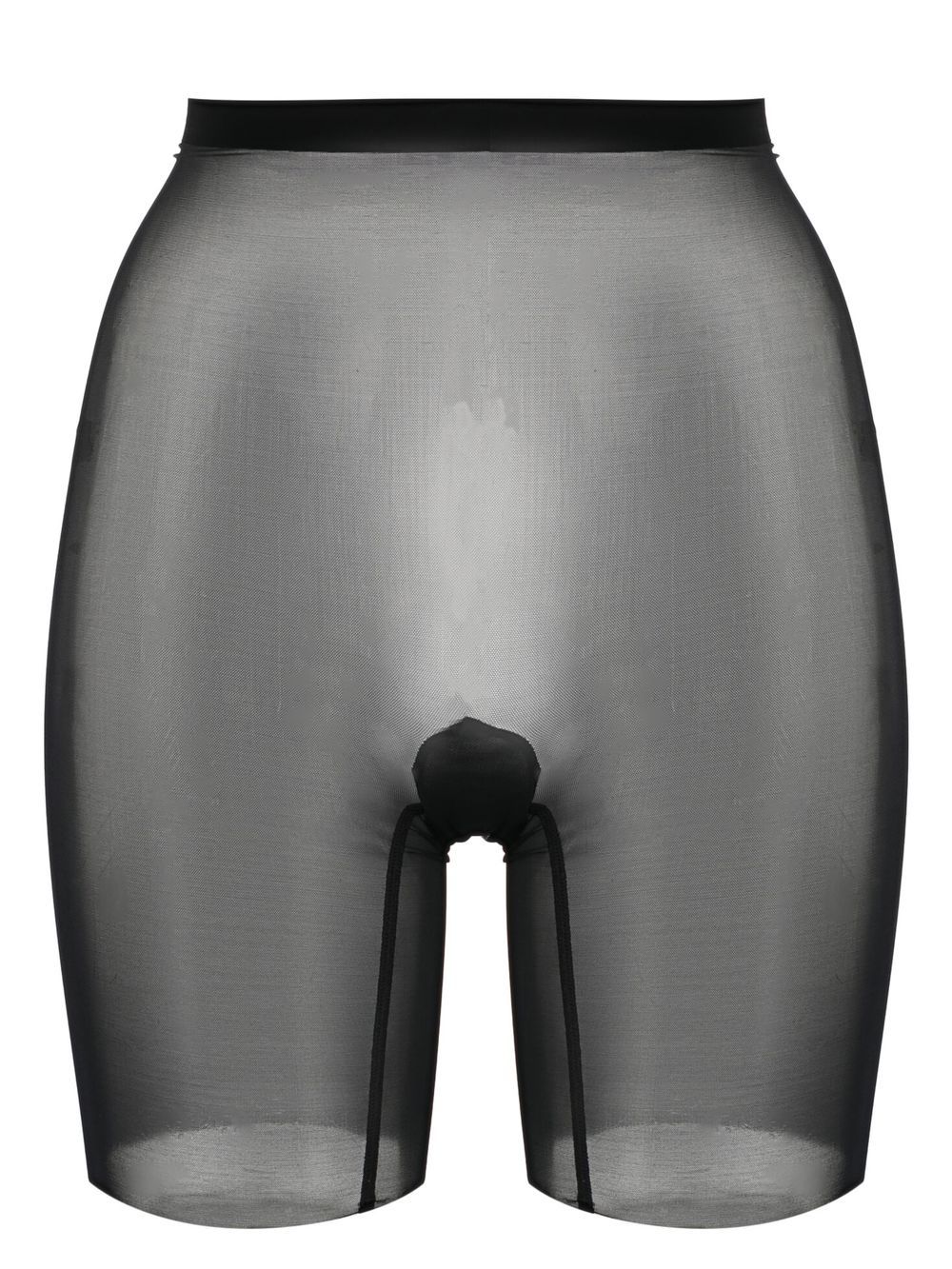 Wolford Black Tulle Shorts: Sheer, High-Waisted & Stretchy image 0