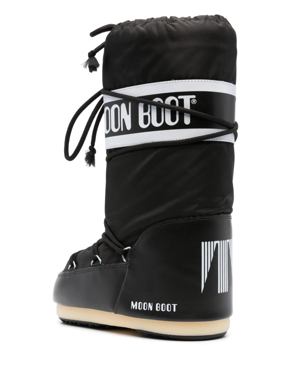 Moon Boot Black & White Panelled Insulated Waterproof Boots image 2