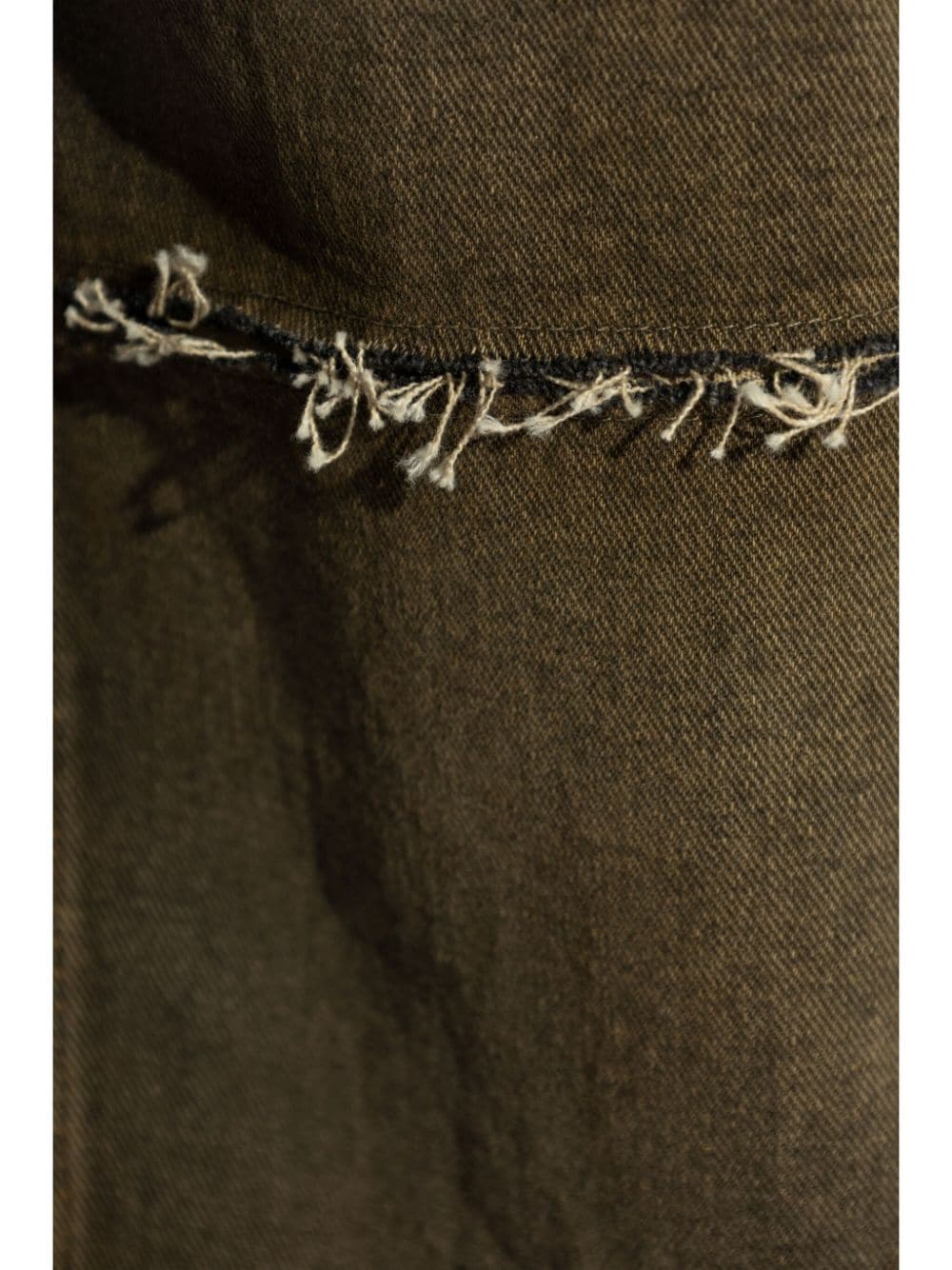 MM6 Maison Margiela Distressed Wide Leg Jeans in Brown image 4