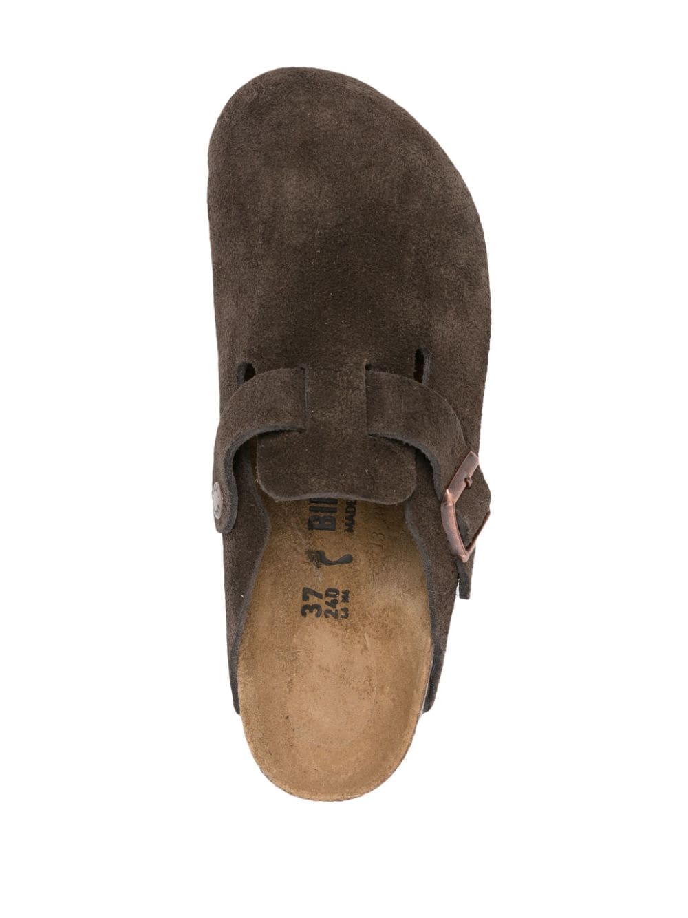 Birkenstock Suede Sandals with Decorative Buckle - Brown image 1