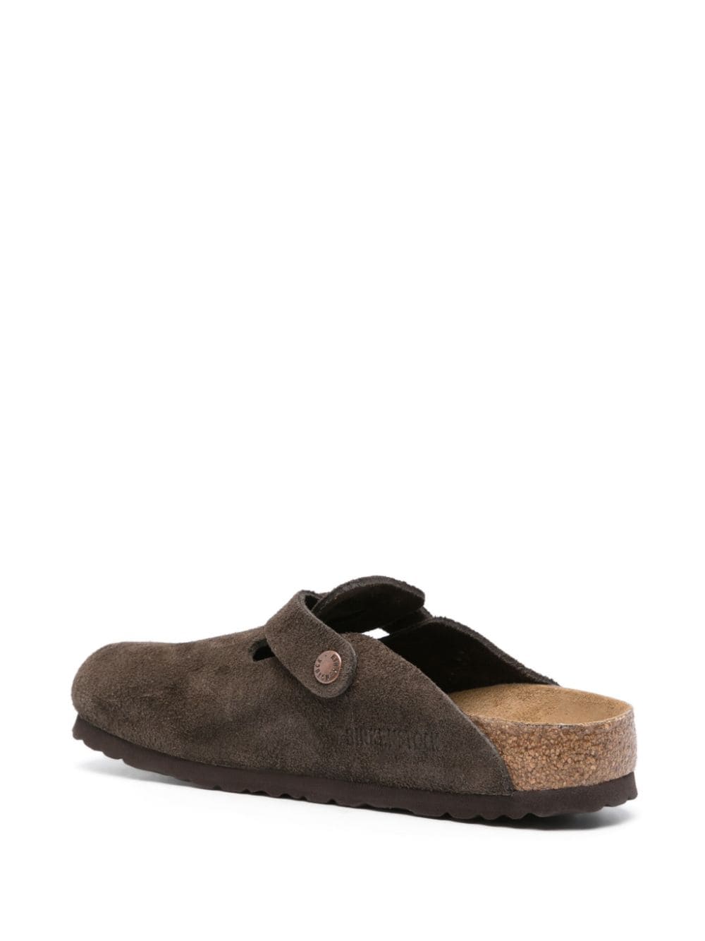 Birkenstock Suede Sandals with Decorative Buckle - Brown image 2