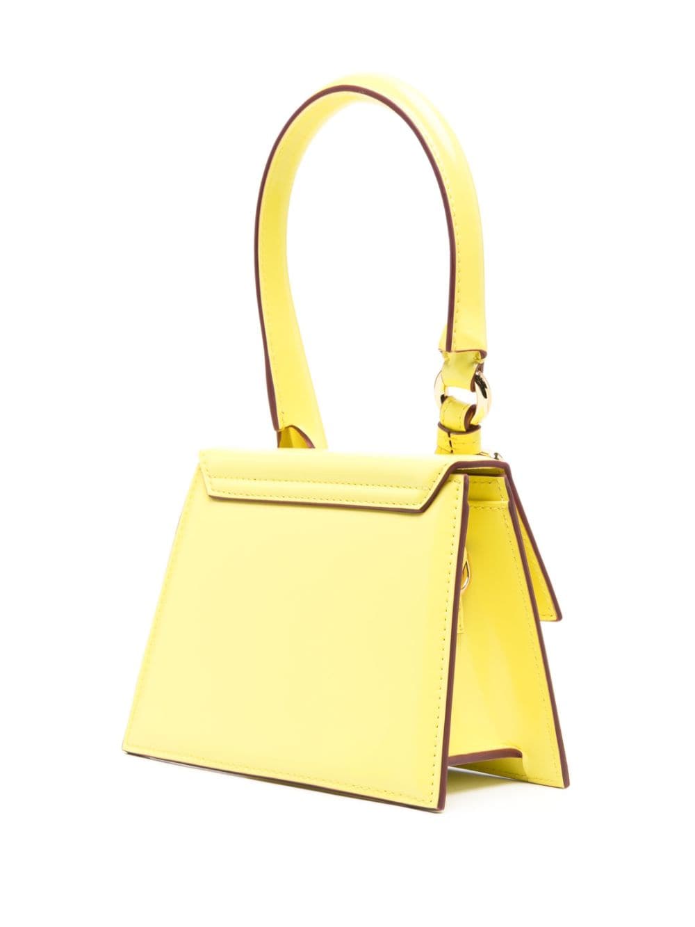 JACQUEMUS Le Chiquito Calfskin Leather Shoulder Bag - Yellow image 1