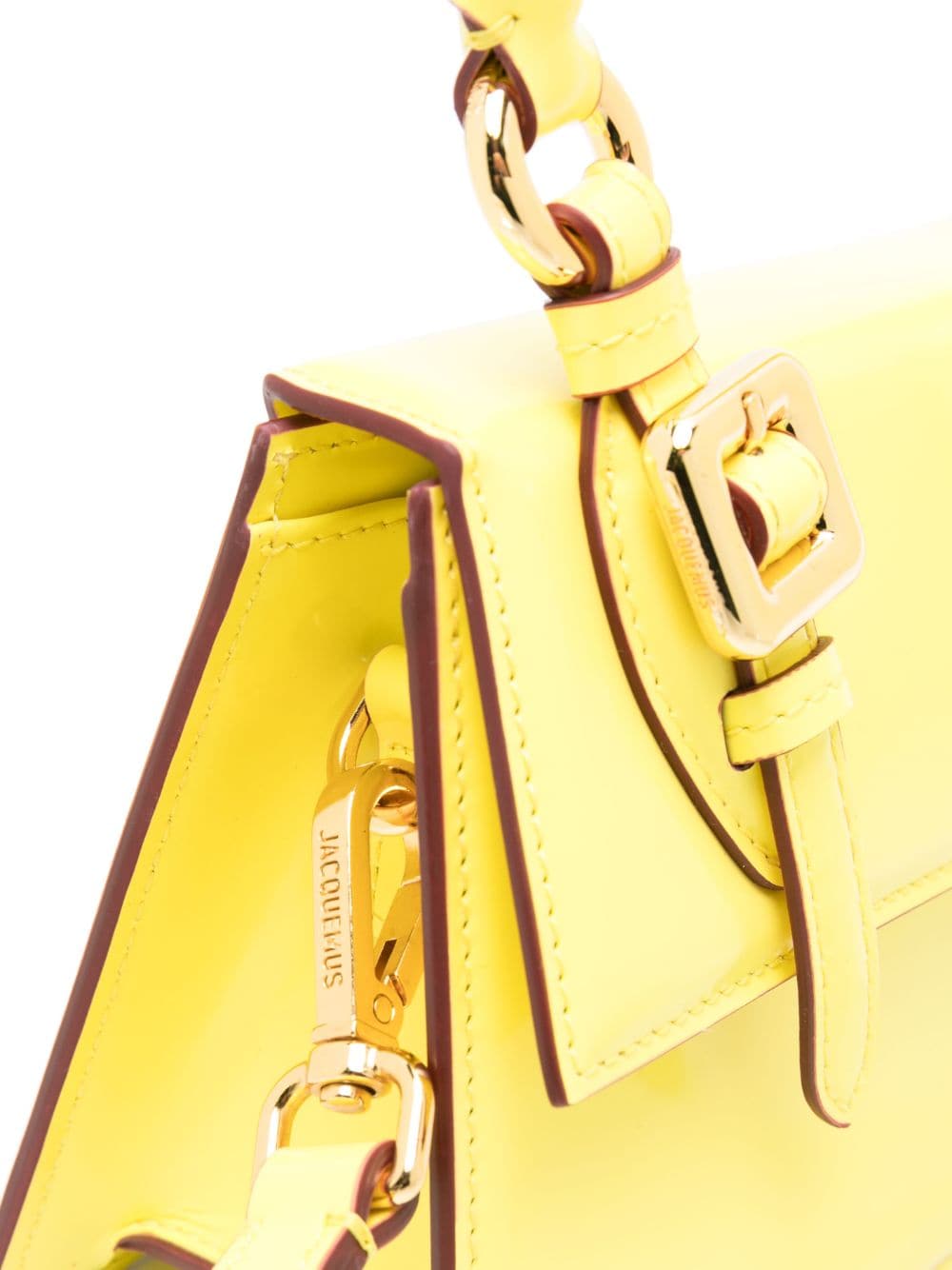 JACQUEMUS Le Chiquito Calfskin Leather Shoulder Bag - Yellow image 2