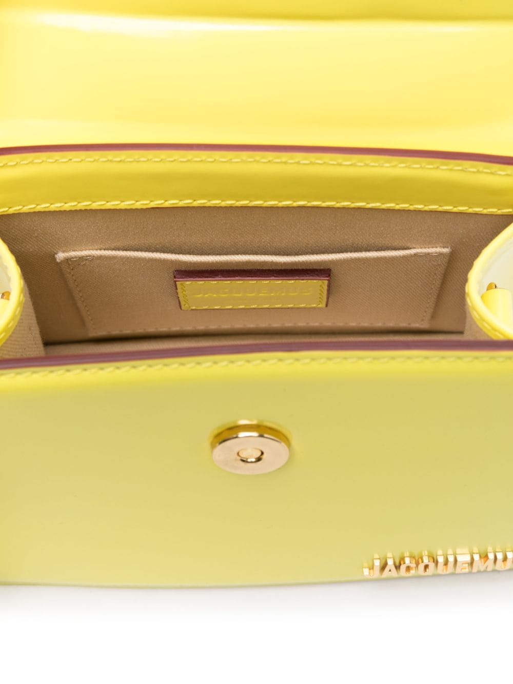 JACQUEMUS Le Chiquito Calfskin Leather Shoulder Bag - Yellow image 4