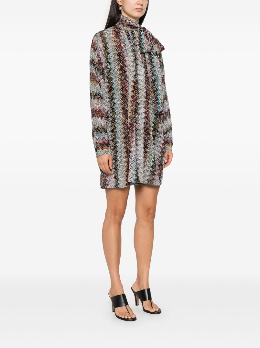 Missoni Women's Multicolor Zig Zag Short Dress image 1