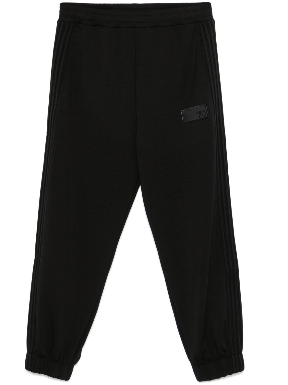 EA7 Men's Black Ribbed Track Pants image 0