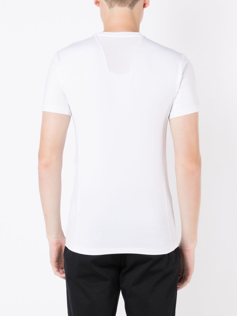 EA7 Men's White T-Shirt with Logo Print image 3