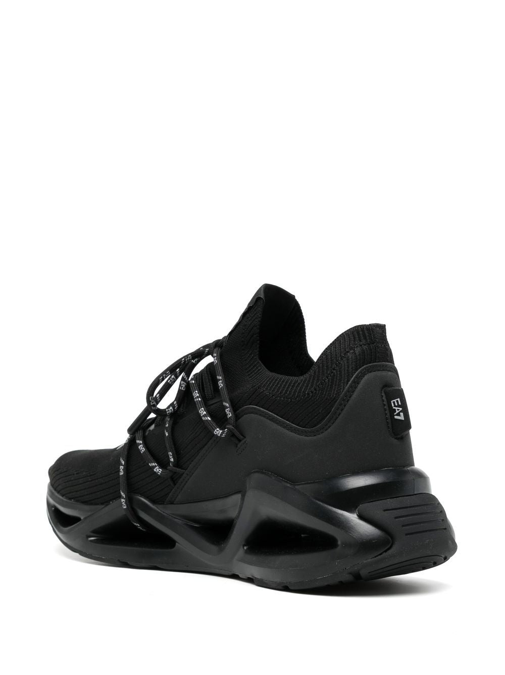 EA7 Black Chunky Sneakers with Logo Patch image 1