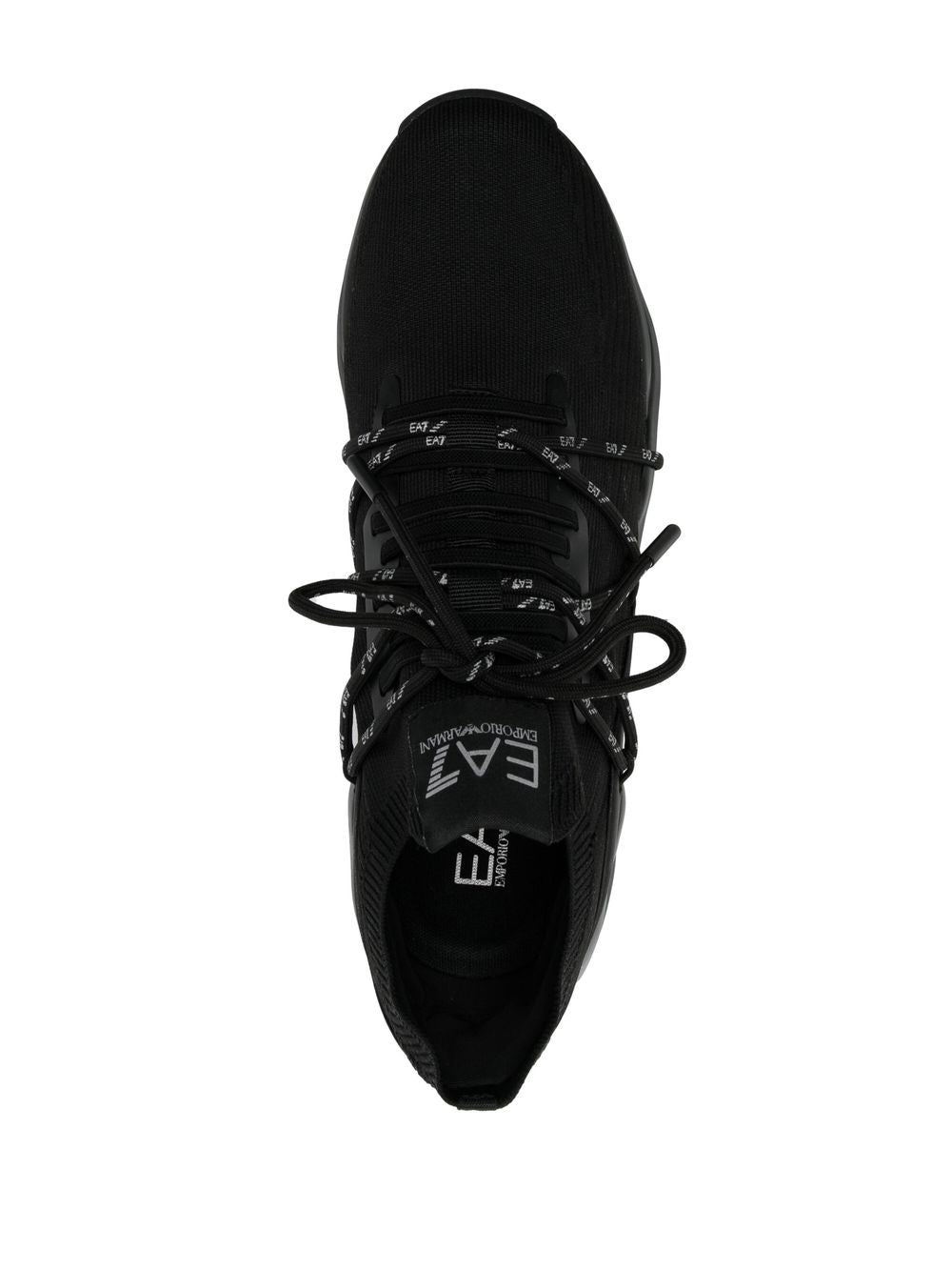 EA7 Black Chunky Sneakers with Logo Patch image 3