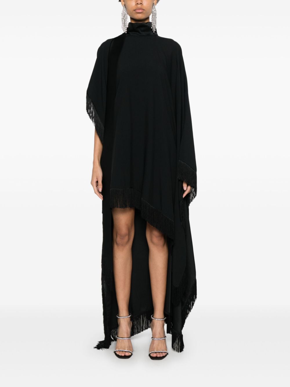 TALLER MARMO MAIN Sea Asymmetrical Draped Sleeve Dress - Black image 1