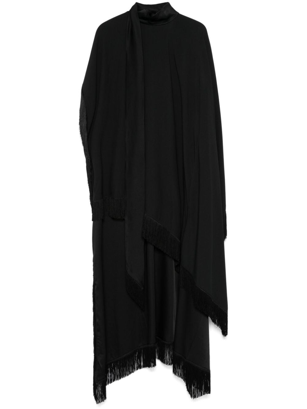 TALLER MARMO MAIN Sea Asymmetrical Draped Sleeve Dress - Black image 0