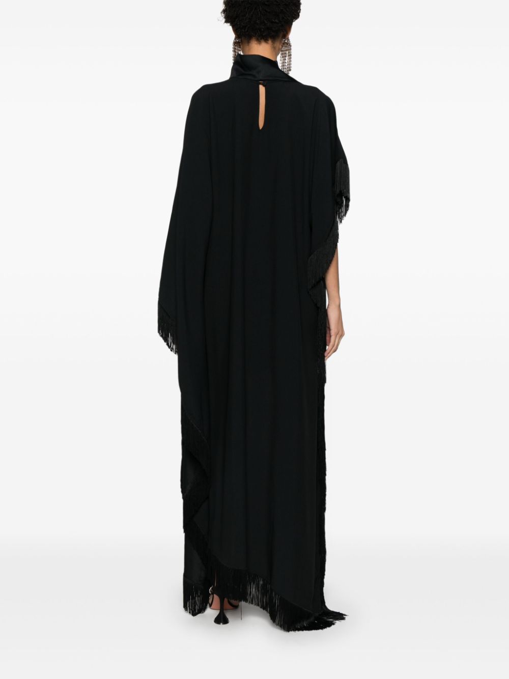 TALLER MARMO MAIN Sea Asymmetrical Draped Sleeve Dress - Black image 4