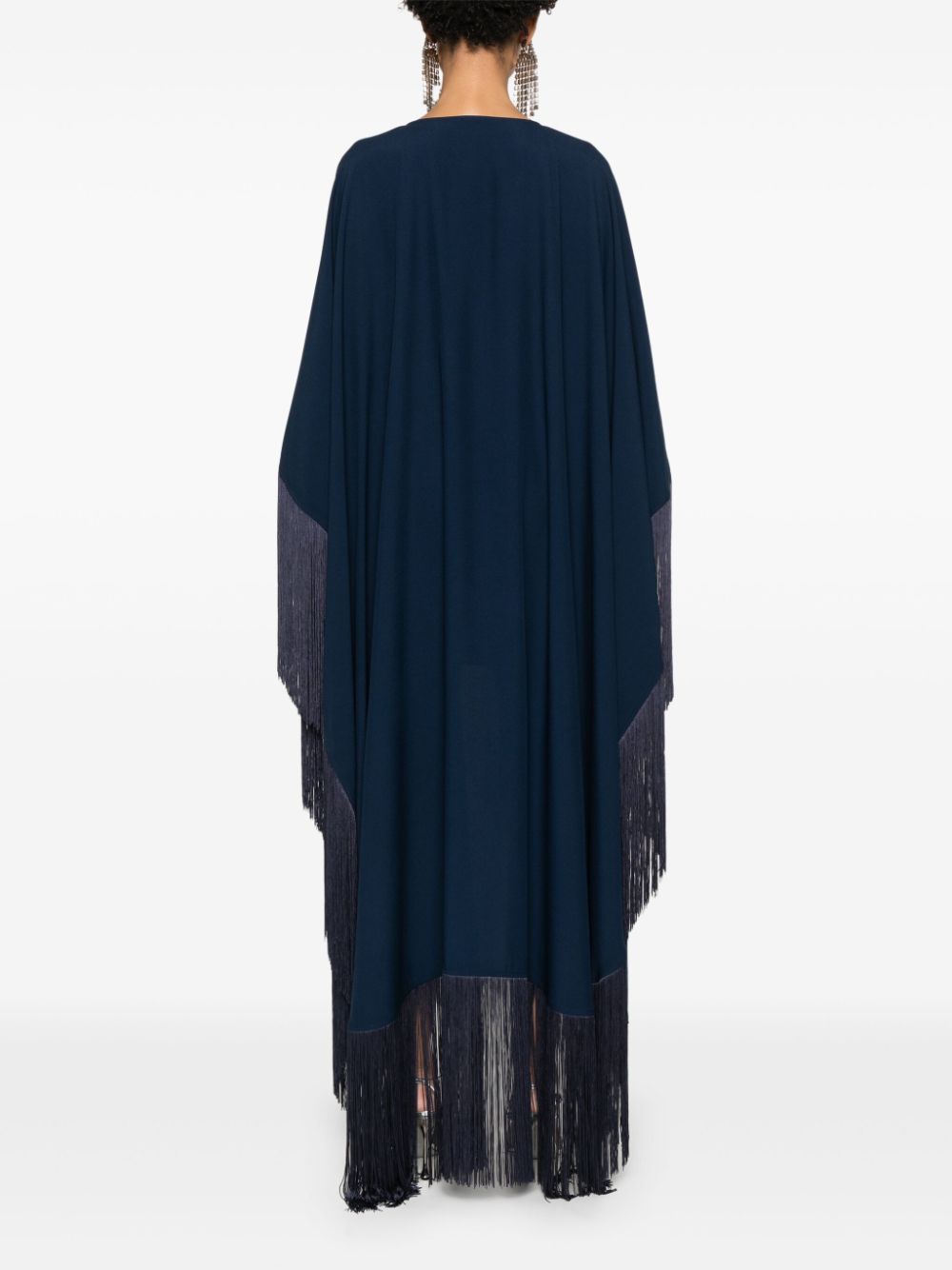 TALLER MARMO MAIN Blue Cady Dress with Cape Detail image 3