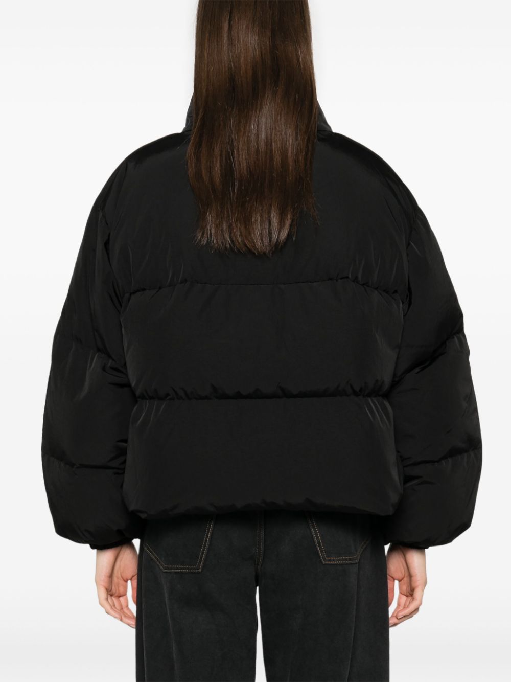 Acne Studios Black Water-Repellent Padded Down Coat image 2