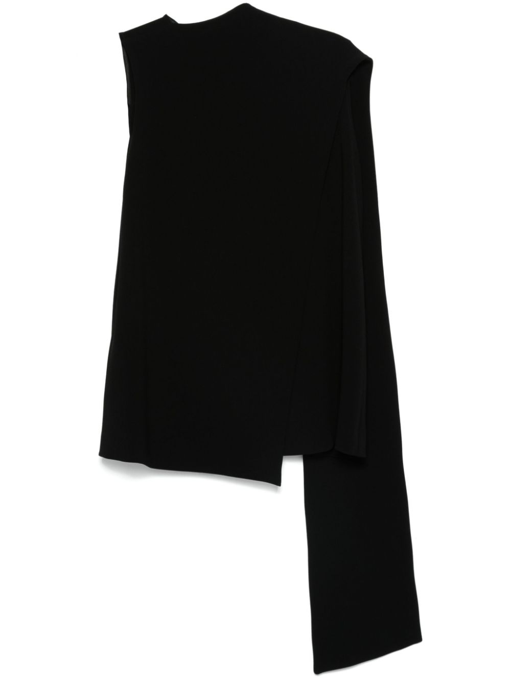 Alberto Biani Black Crepe Wrap Top image 0