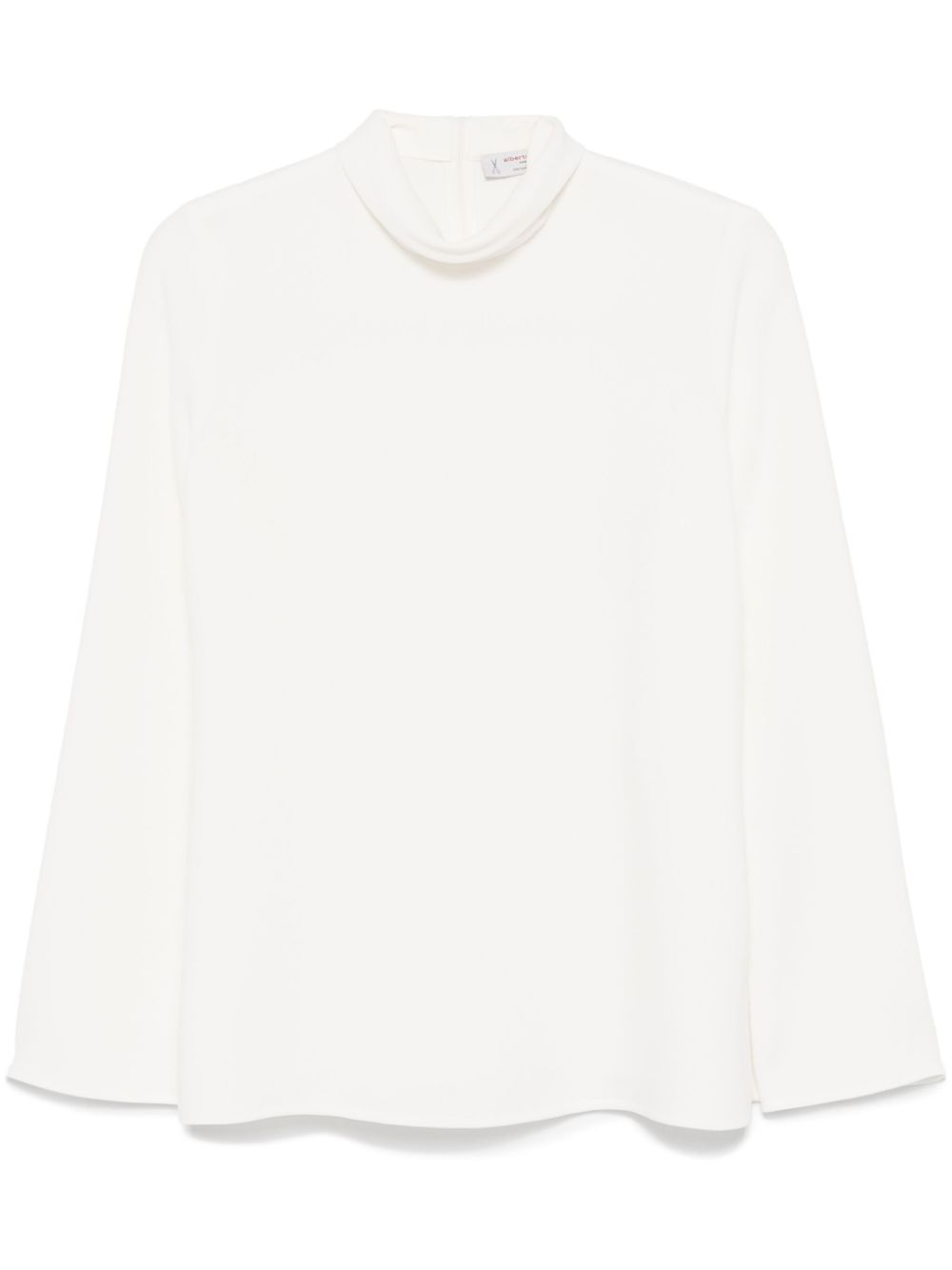 Alberto Biani Women's White Crepe Knit Turtleneck Sweater image 0