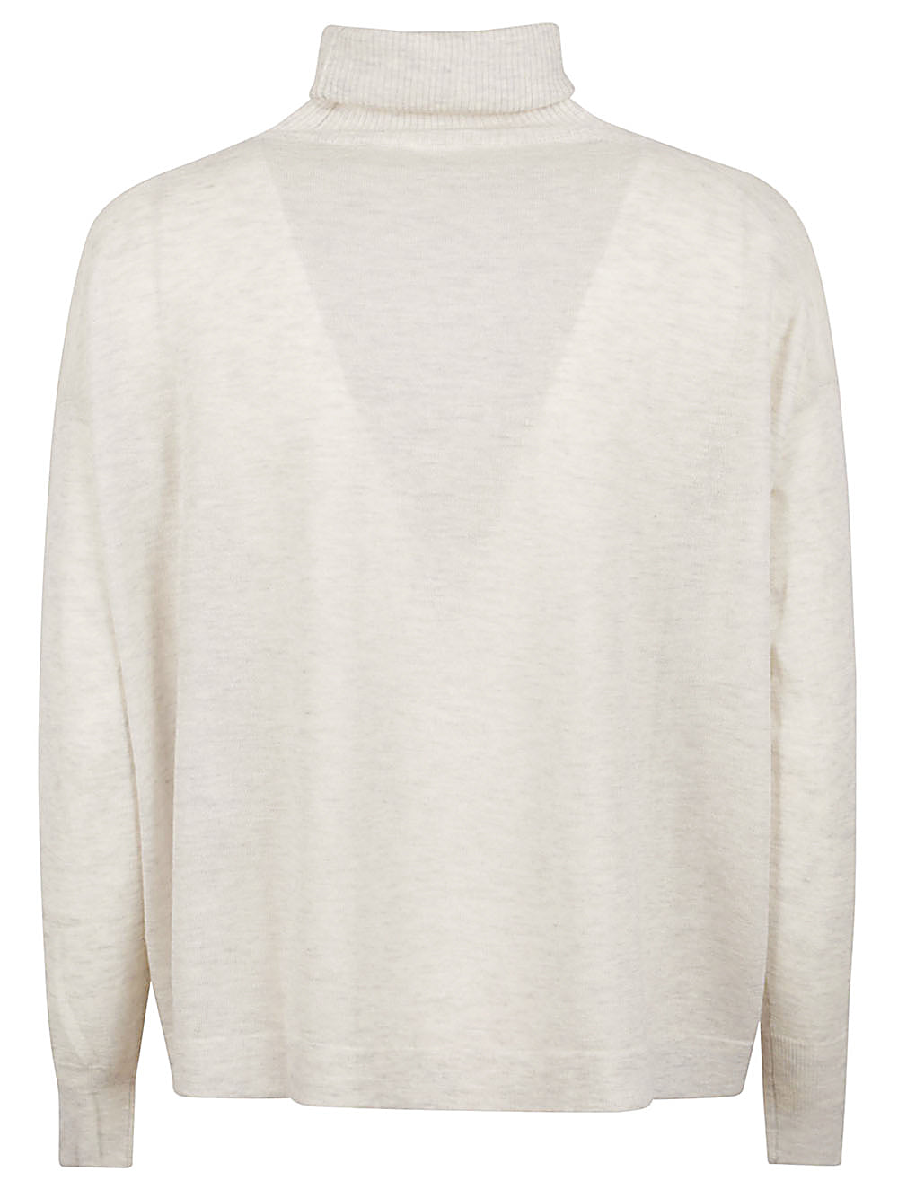 CT PLAGE Grey Turtleneck Sweater with Ribbed Hems and Flared Cut image 1