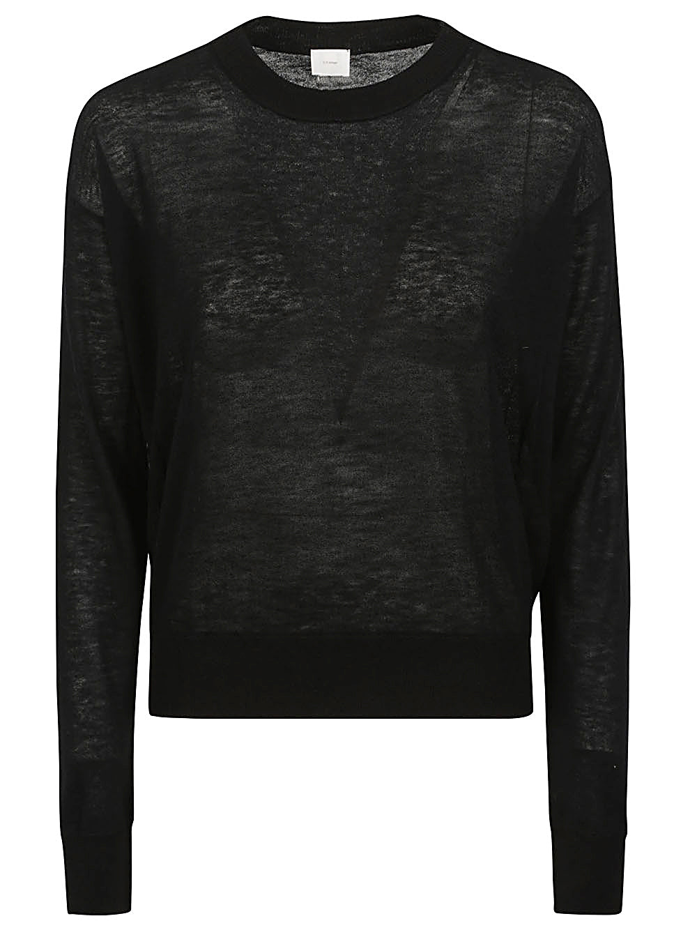 CT PLAGE Black Ribbed Flared Sweater image 0