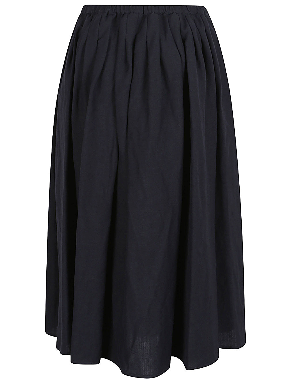 Blue Midi Skirt with Drawstring Waist image 1