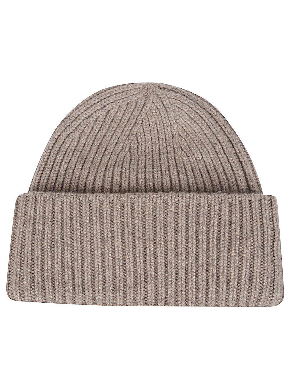 Soft Goat Light Grey Ribbed Beanie Hat image 1