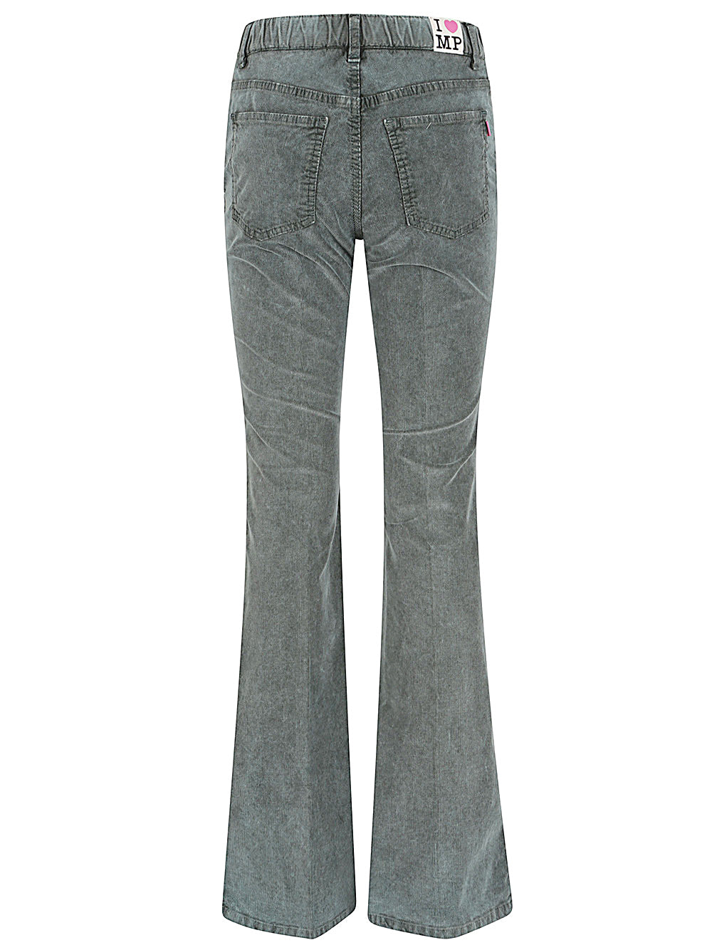 Women's Ribbed Flare Trousers - Green image 1