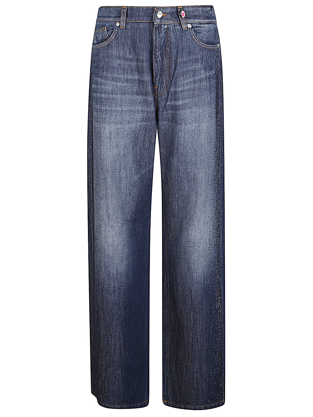 Wide Leg Denim Trousers - Blue image 0