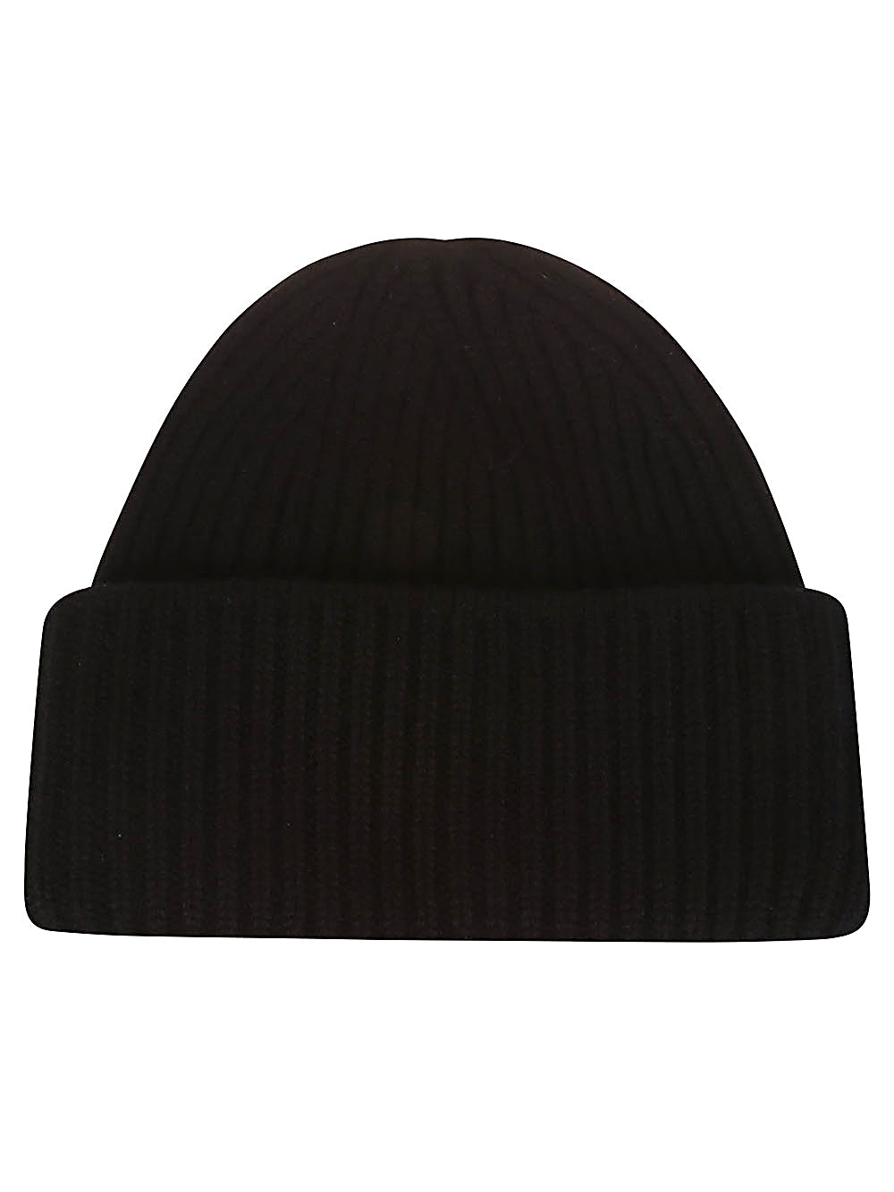 SOFT GOAT Black Ribbed Beanie with Cuff image 0