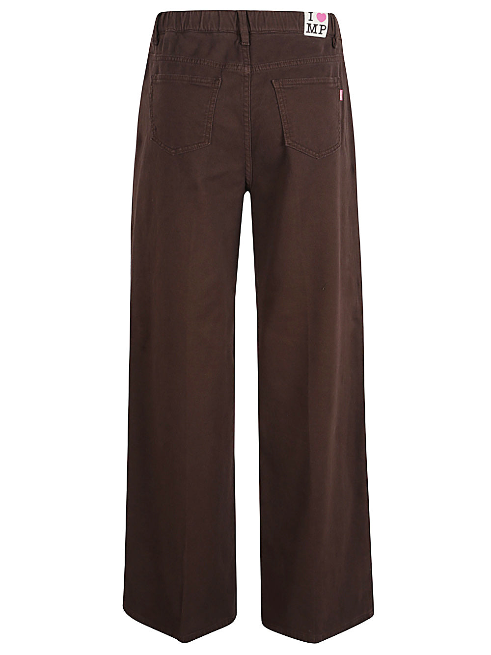 Flared Brown Drawstring Trousers image 1