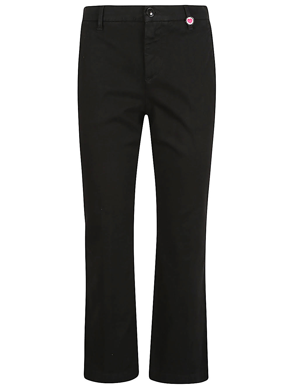 Black Flared Trousers with Drawstring Waist image 0