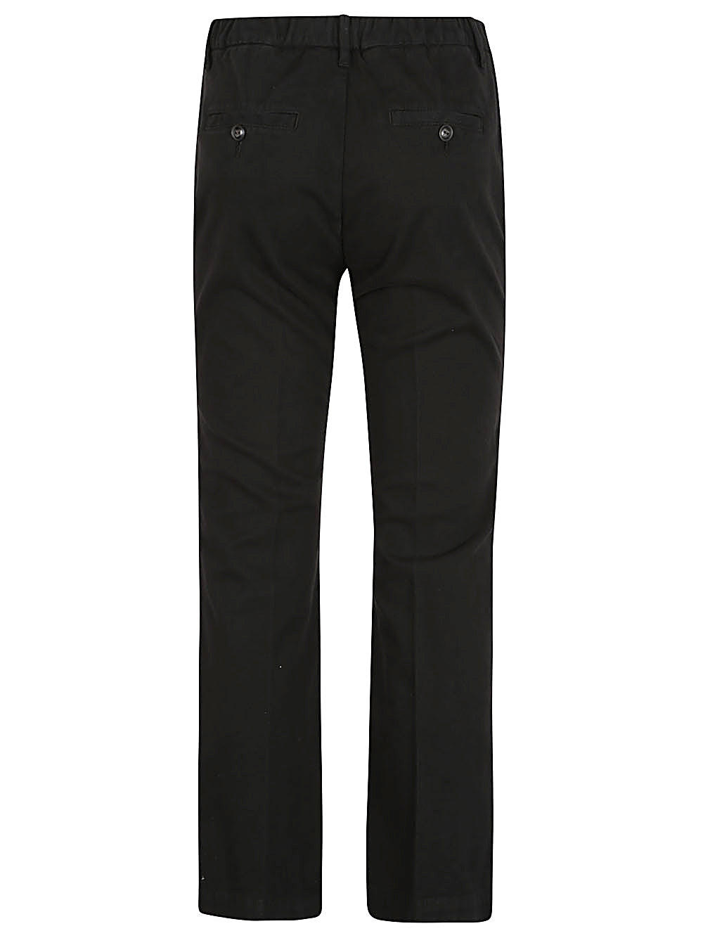 Black Flared Trousers with Drawstring Waist image 1