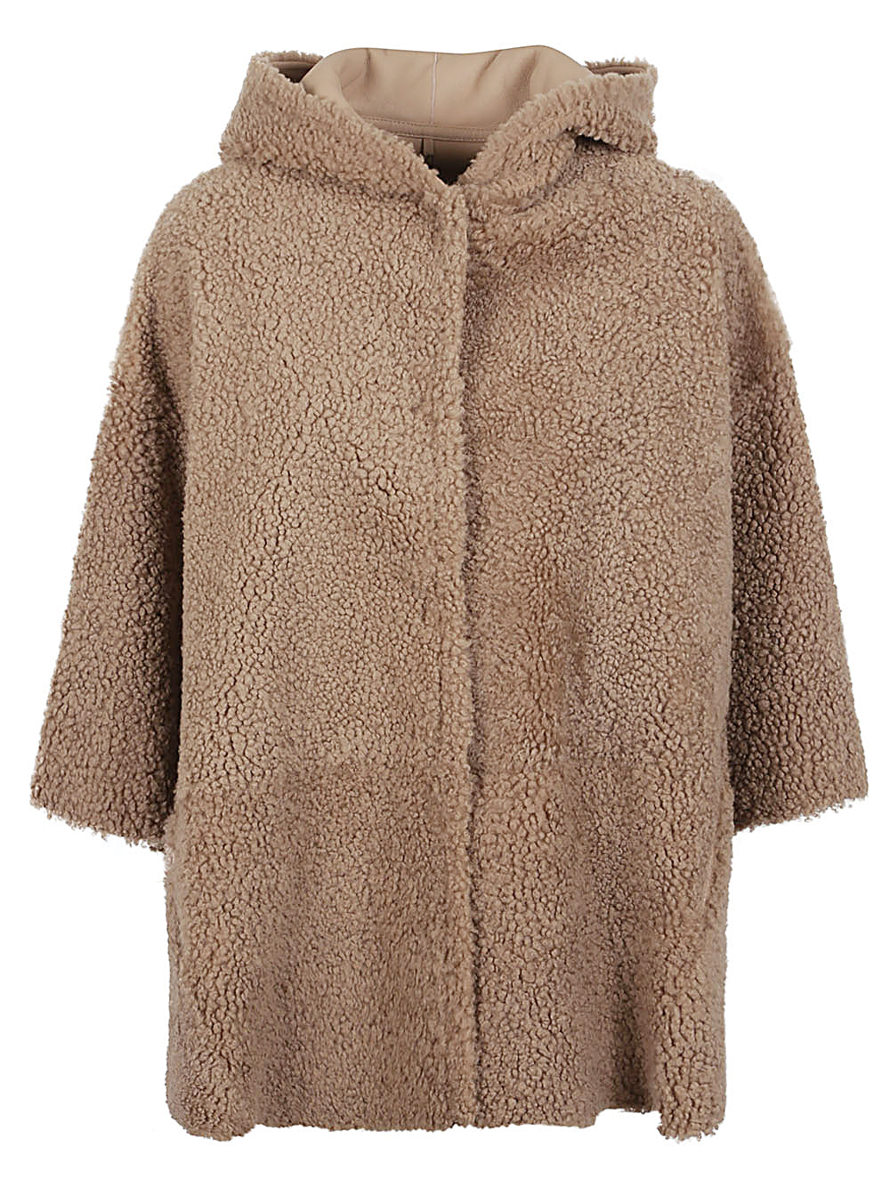 ENES Camel Wool Blend Poncho Jacket image 0