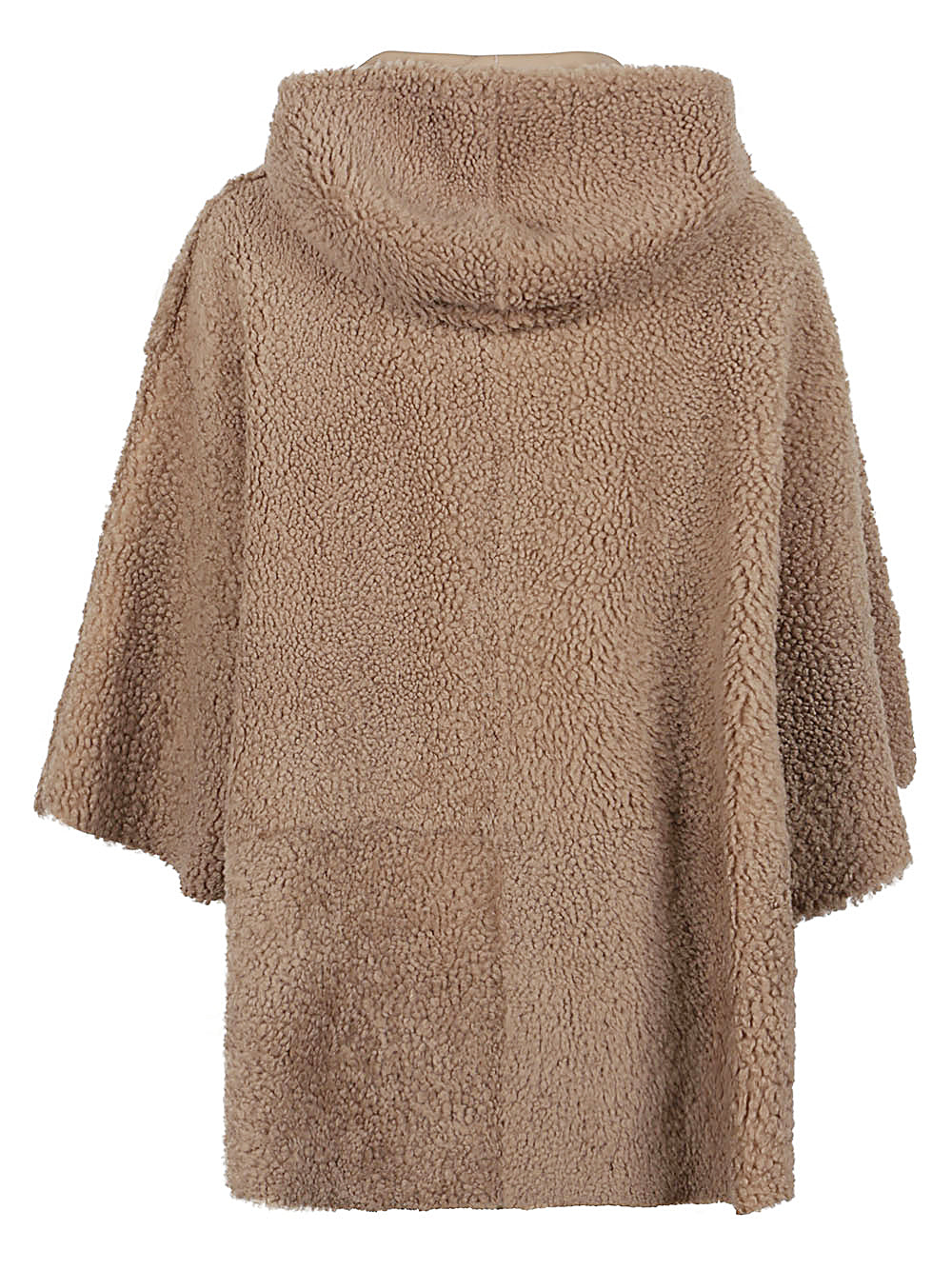 ENES Camel Wool Blend Poncho Jacket image 1