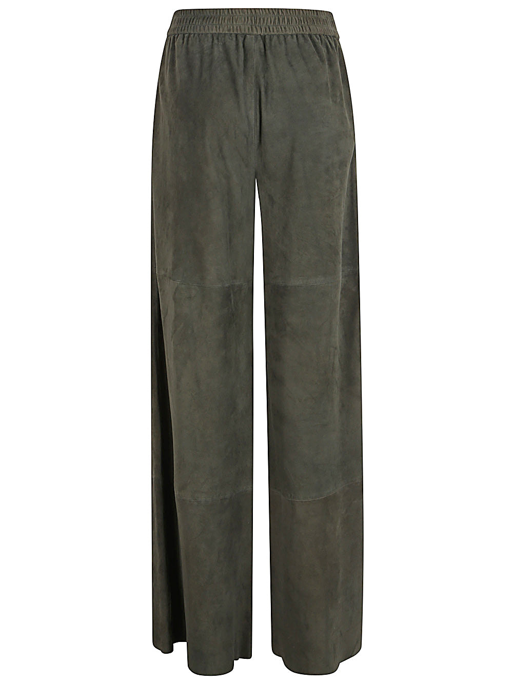 Via Masini 80 Wide Leg Leather Trousers - Dark Brown image 1